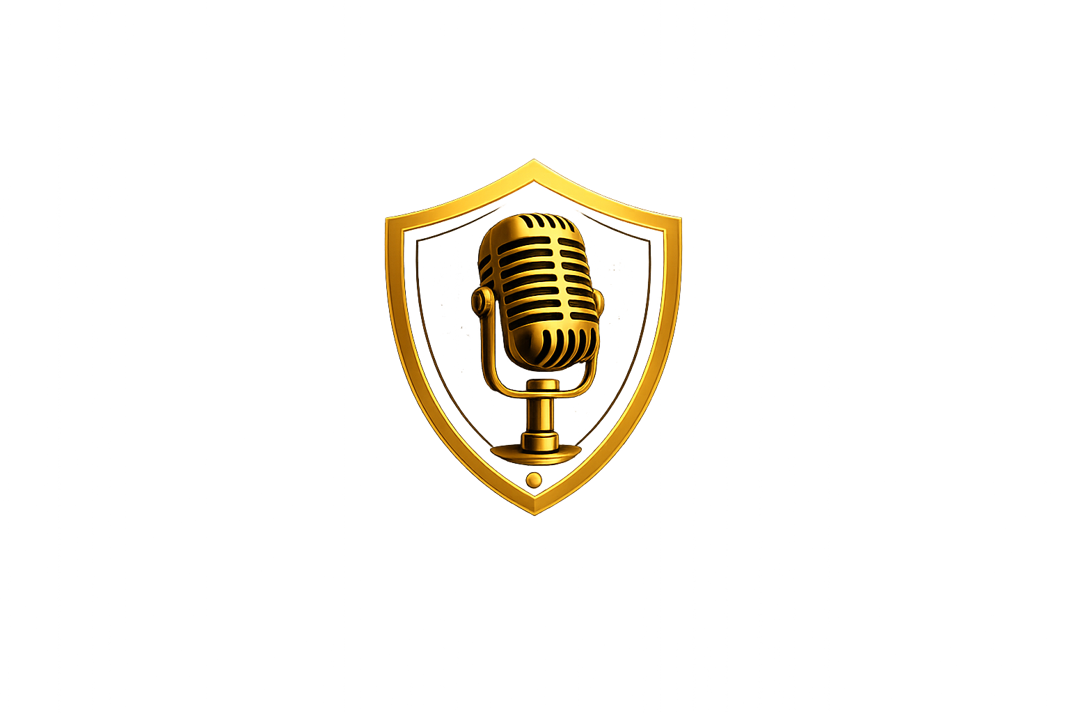 Artist Guard gold microphone and shield logo